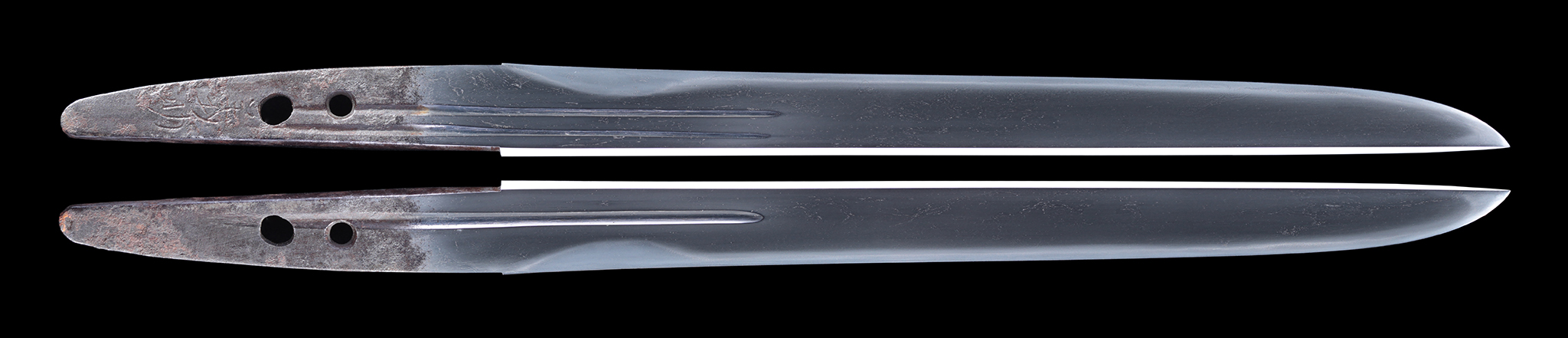 短刀　白鞘入り 【銘文】表 : 義助